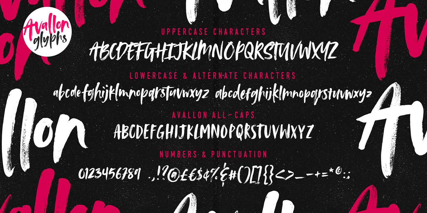 Beispiel einer Avallon All Caps-Schriftart